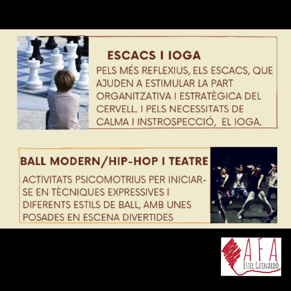 AFAestelG's tweet photo. Es reprenen les #activitatsextraescolars pel curs 2021-22, amb la col·laboració de @martinenc i @peonaipeo

Al lloc web de l'AFA trobareu més informació sobre horaris https://t.co/R3rEd6Ty95 La propera setmana publicarem preus i indicacions per formalitzar la matrícula https://t.co/EKMdP9H6Td