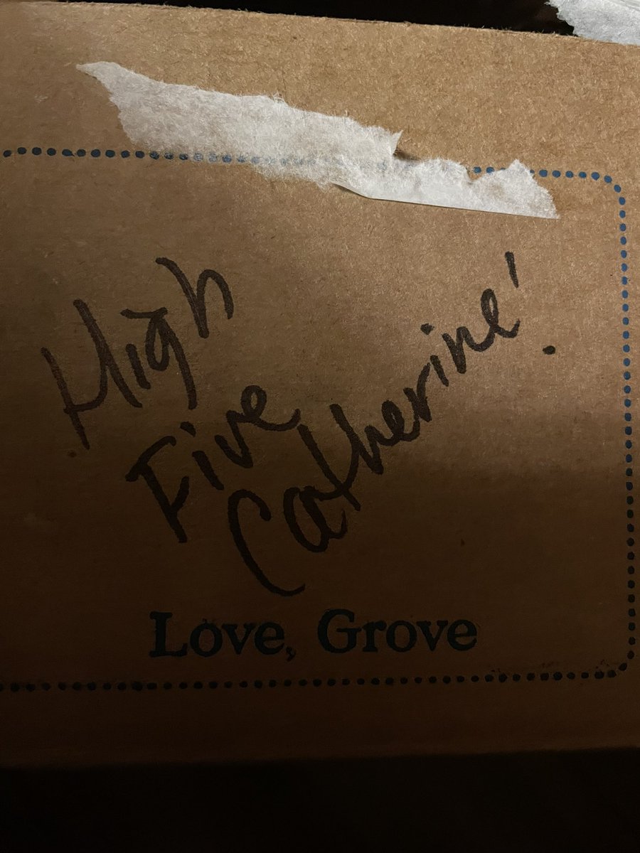 Some how Grove found out my love language is words of affirmation.  “High five Catherine”