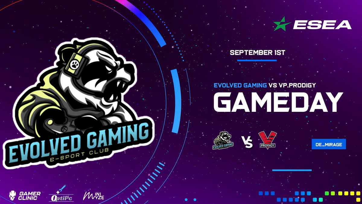 🇬🇧 Game day! After suffering their first defeat our players will try to raise their heads against the currently unbeaten VP.Prodigy.

🇬🇧Evolved Gaming VS 🇷🇺<a href="/VPProdigy/">VP.Prodigy</a> 
 
🗺️: de_Mirage
⌚️: 7PM BST / 20H CEST
🎙️: <a href="/ImHysto/">Hysto</a> 
🎥: twitch.tv/brohysto

GL HF !
#BeEvolved 🐼
