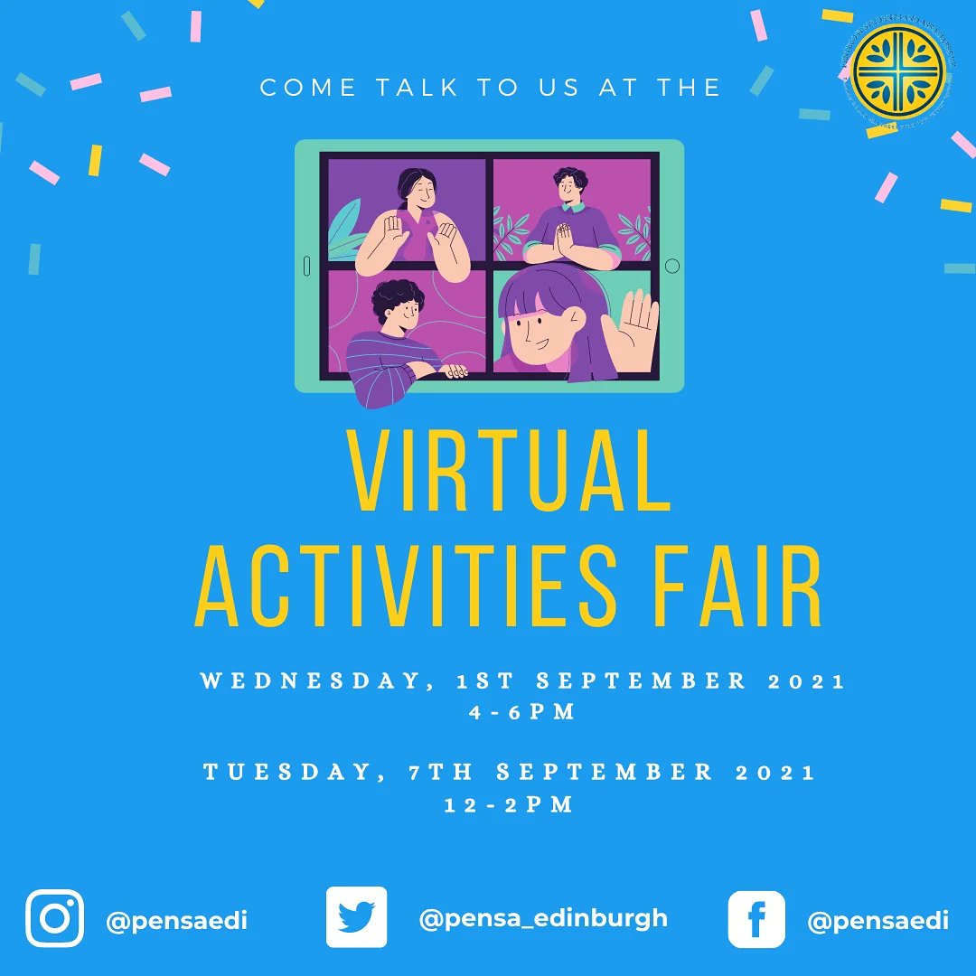 See you at today's Virtual Activities Fair!
#eusa #uofe #freshers