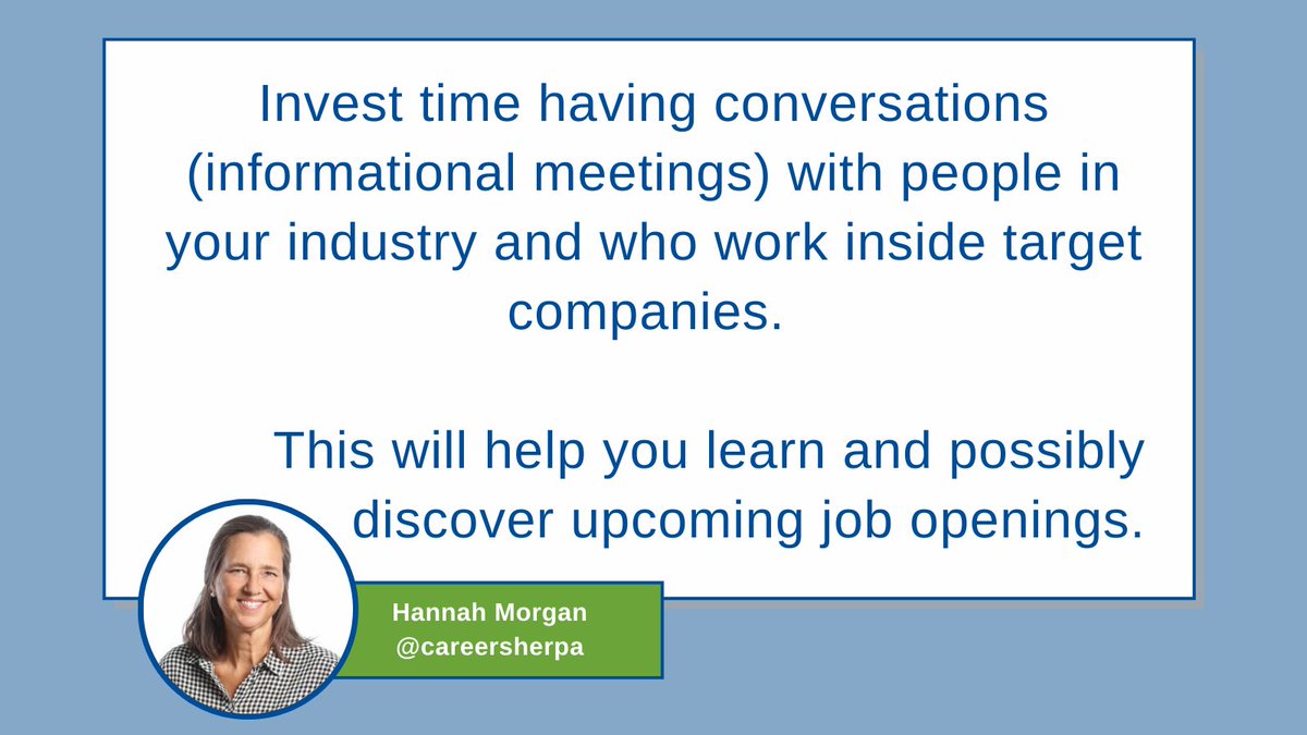 careersherpa's tweet photo. Never stop learning and having conversations with people who do what you want to do or work where you want to work!
#networkingwisdom https://t.co/Z2NZF6x1xf