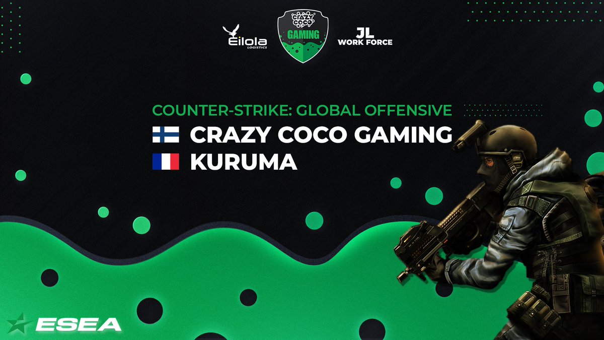 CSGO day! 

🆚 #kuruma
🕘 21.00
🌐 de_nuke
📺 twitch.tv/crazycoco_gami…
🎙@Castbycopter 

#CSGO @crazycocosuomi #boostyourcrazyenergy #csgofi