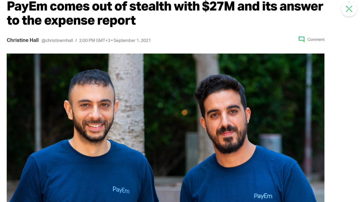 Pitango VC, Israel (@pitango) on Twitter photo #PitangoFirst's portfolio company PayEm comes out of stealth w/ fresh $27M round. We are thrilled to have led PayEm's $7M Seed Round alongside our friends at <a href="/NFX/">NFX</a> and to welcome aboard this round's lead investors, <a href="/GlilotP/">Glilot Capital Partners</a>
By @crhristinehall > <a href="/TechCrunch/">TechCrunch</a> techcrunch.com/2021/09/01/pay… #PitangoFirst's portfolio company PayEm comes out of stealth w/ fresh $27M round. We are thrilled to have led PayEm's $7M Seed Round alongside our friends at <a href="/NFX/">NFX</a> and to welcome aboard this round's lead investors, <a href="/GlilotP/">Glilot Capital Partners</a>
By @crhristinehall > <a href="/TechCrunch/">TechCrunch</a> techcrunch.com/2021/09/01/pay…