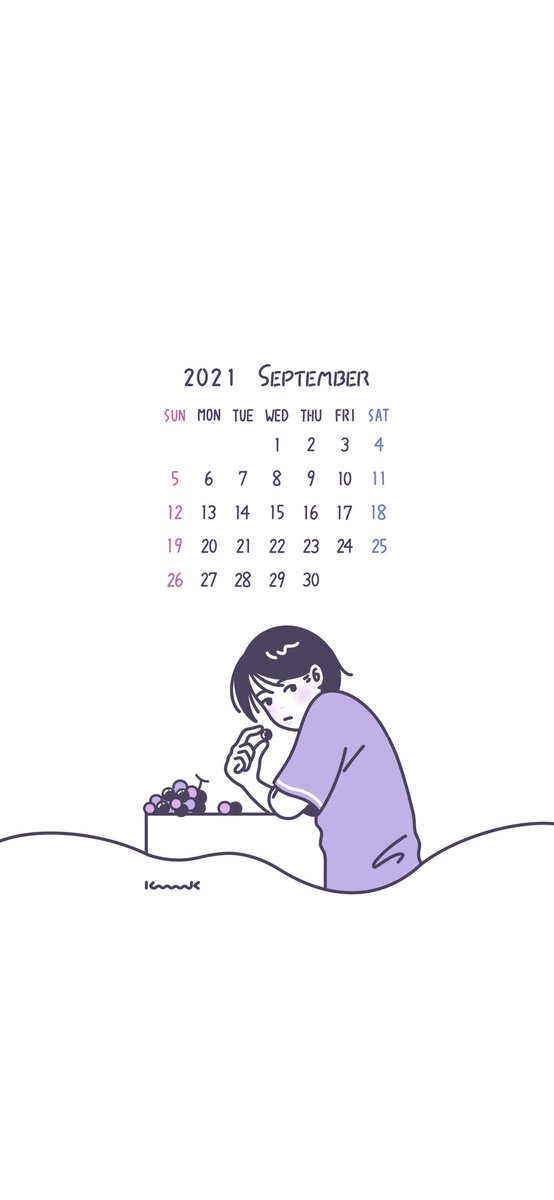 #カレンダーイラスト #HelloSeptember 