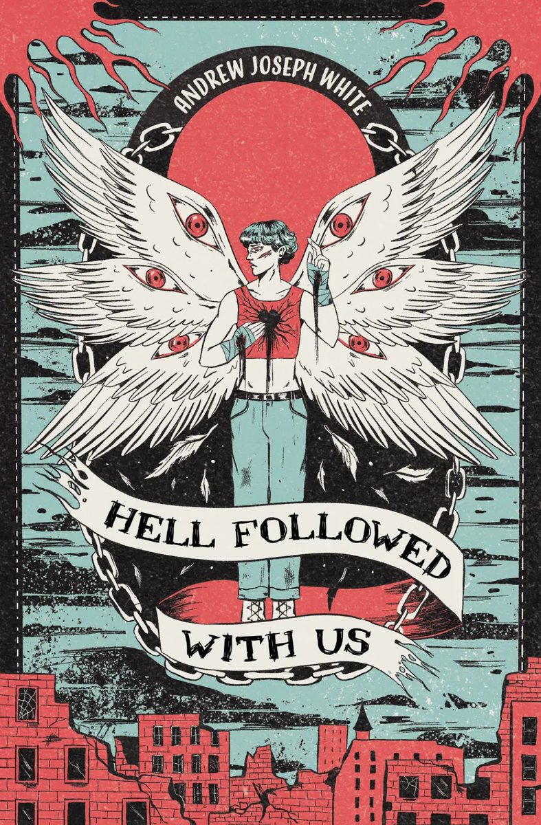 Andrew Joseph White 🏴🏳️⚧️ (@ajwhiteauthor) on Twitter photo The HELL FOLLOWED WITH US cover is live! My YA horror novel about a monstrous trans boy trapped in a fascist theocracy is beautiful 😭💕
Designer: <a href="/MeliaParsloe/">Melia Parsloe</a>
Illustrator: <a href="/egallagher_art/">Evangeline Gallagher</a>
Check out the post to learn more & see the covers for Peachtree Teen's inaugural line! The HELL FOLLOWED WITH US cover is live! My YA horror novel about a monstrous trans boy trapped in a fascist theocracy is beautiful 😭💕
Designer: <a href="/MeliaParsloe/">Melia Parsloe</a>
Illustrator: <a href="/egallagher_art/">Evangeline Gallagher</a>
Check out the post to learn more & see the covers for Peachtree Teen's inaugural line!