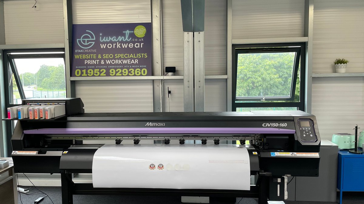 Say hello 👋 to our brand-new Mimaki CJV150-160 Vinyl Printer/Cutter from <a href="/MimakiEurope/">Mimaki EMEA</a> Here at ETAK Creative and our sister company IWantWorkwear we will be using this to print high quality decals, stickers &amp; signage for clients.

We can't wait to put this machine to work. 🛠️