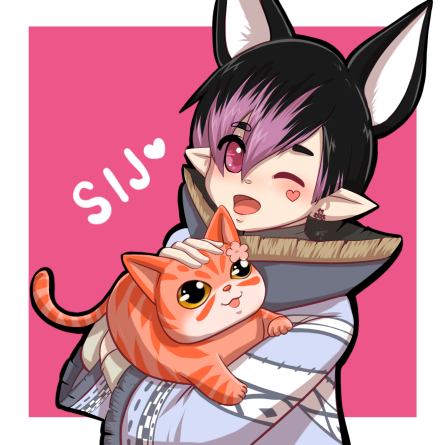 Kytecraft's tweet photo. Sij's Lalafell and his Sakura Torajiro #FFXIV #FFXIVart #lalafell https://t.co/0bDbBkbG3A
