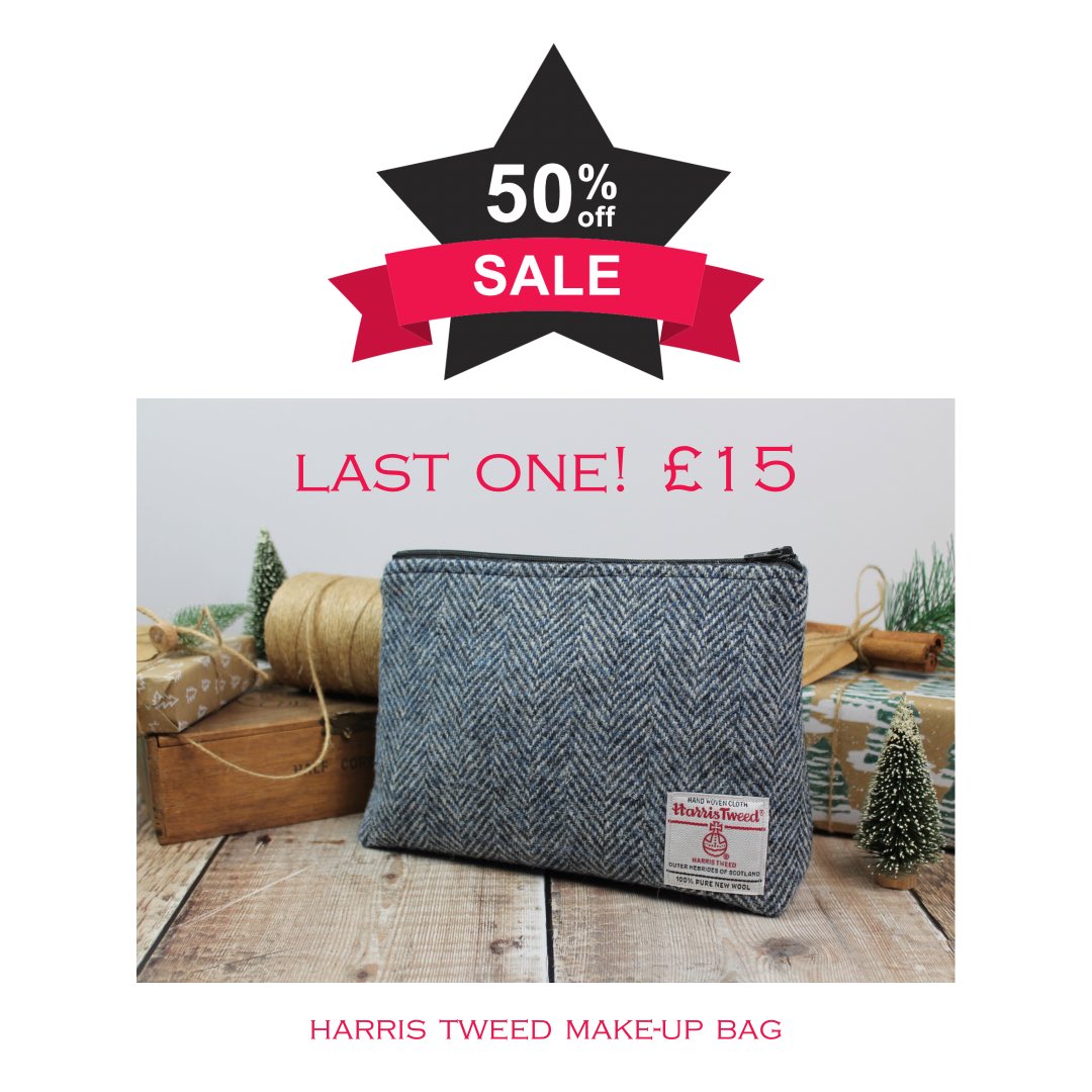 Wow! You guys love Harris Tweed (and a bargain 😆) last remaining make-up bag is this lovely Mussel Tweed. Comes gift boxed too! Who’s having it?