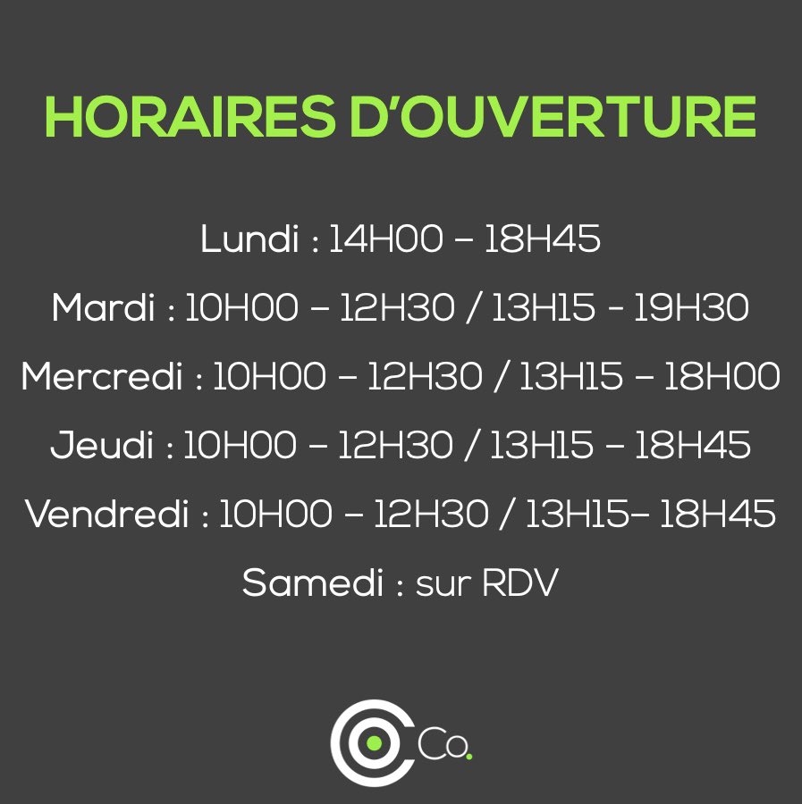 EquipementCo's tweet photo. Qui dit 1er Septembre, dit rentrée mais aussi nouvel emploi du temps✌️

Et c’est le cas chez Co., puisqu’à partir d’aujourd’hui, voici nos nouveaux horaires 👇

Mais pourquoi changer? 🤔

Reste connecté.e, des nouveautés arrivent et tu comprendras mieux le pourquoi du comment 🙃 https://t.co/Wl3jBH3Lg1