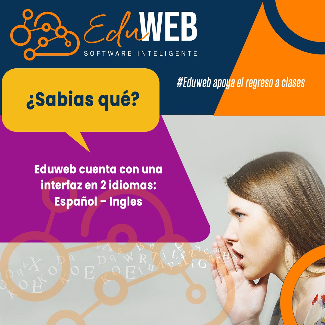 eduweb_software's tweet photo. Ofrecemos un interfaz completo que lo podrás implementar en dos idiomas: Inglés y español, así podrás mejorar la gestión académica de tu colegio o institución educativa de manera bilingüe. 
¡No te quede sin ser parte de nuestra comunidad!
#SoftwareInteligente
#RegresoAClases2021 https://t.co/SQKJoN2Swy