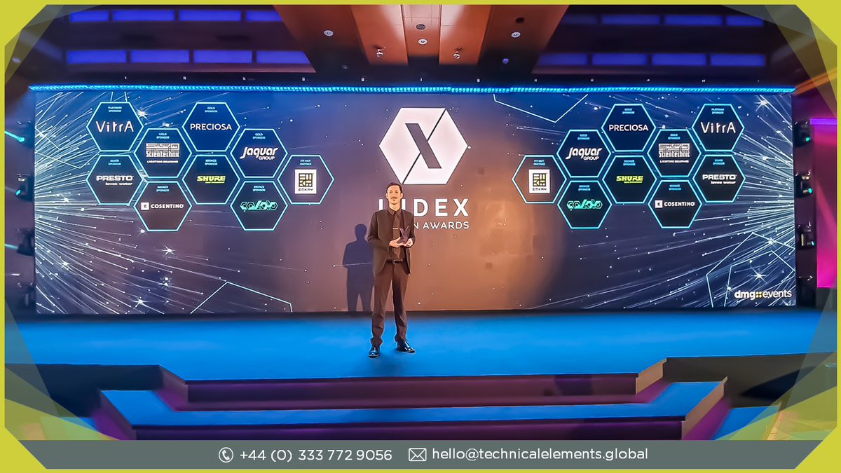 TechElementsLtd's tweet image. Congratulations to @dmgeventsglobal team for their delivery of today&apos;s Index Design Awards as the industry resumes face-to-face in person meetings. It was fantastic to produce widescreen graphics, animations and video content for the show #widescreencontent #ledscreen #awardshow