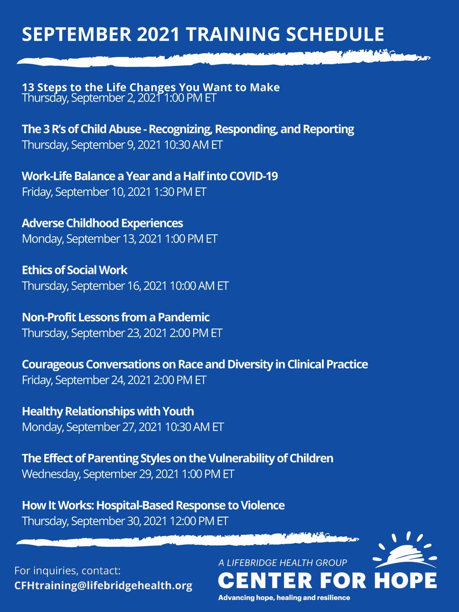 Join us for #ScholarlySeptember for these free trainings and workshops! All virtual. Register here: eventbrite.com/o/center-for-h…