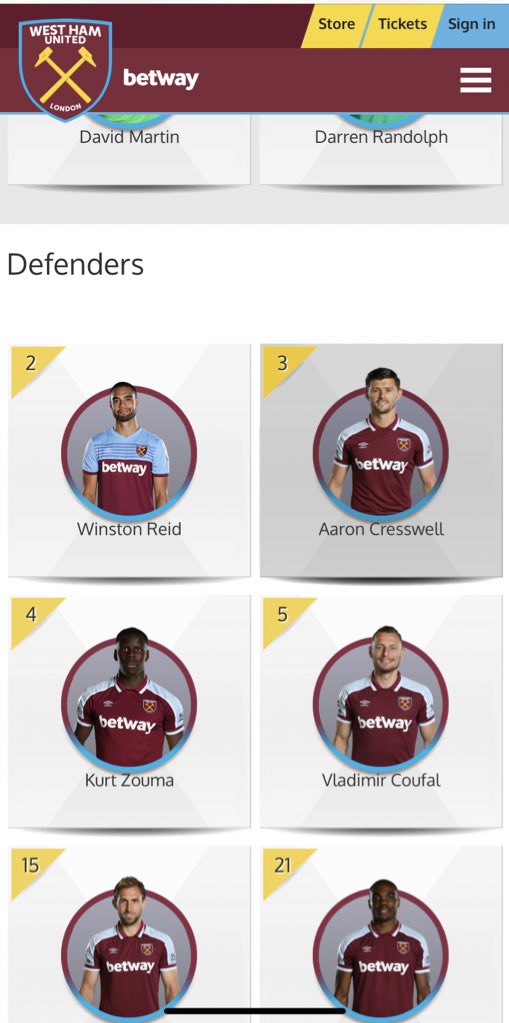 jcrolls's tweet photo. @WestHamViews_ As the only player not to have a photo in the new kit on the website….I’d be surprised if he’s in Moyes plan. 
Quite rude to a long serving player tbh. https://t.co/bJsIIABq8q