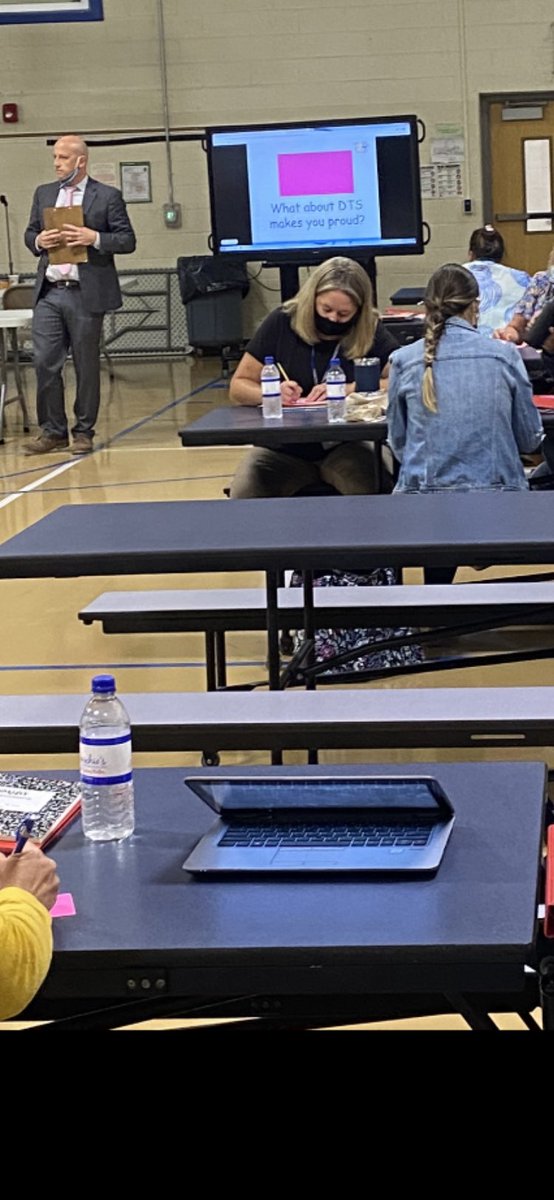 Congratulations and welcome to our new DTS Principal, Mr. Lipson, as he facilitates our first day teacher workshop!