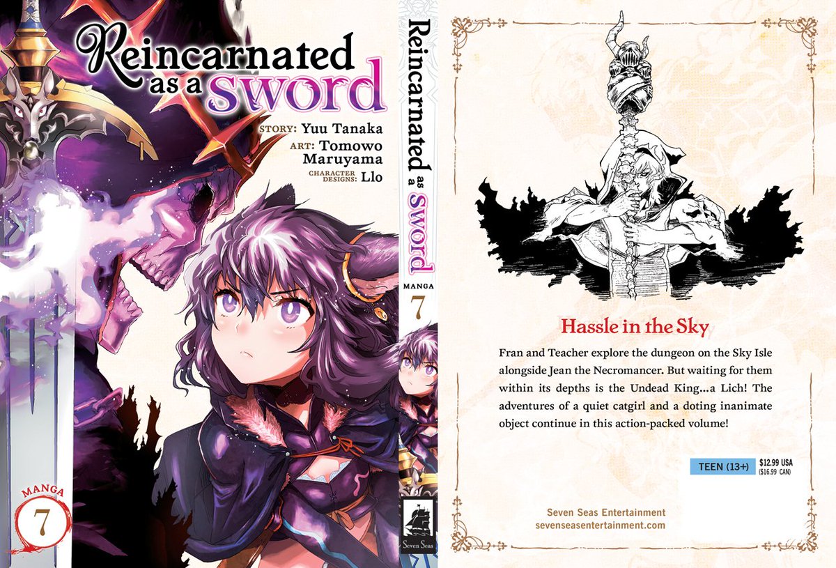 gomanga's tweet image. REINCARNATED AS A SWORD (MANGA) Vol. 7 | Yuu Tanaka and Tomowo Maruyama | fantasy, isekai, the adventures of catgirl + Sword Dad, based on the light novels also from Seven Seas | $12.99 | Sept 14, 2021
sevenseasentertainment.com/books/reincarn…