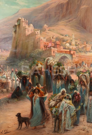 Happy World Peace Day! We are celebrating with Georges Jules Victor Clairin’s spectacular painting, "In Egypt, the Prosperous Town, Peace (En Égypte, la ville heureuse, la paix)," 1913.