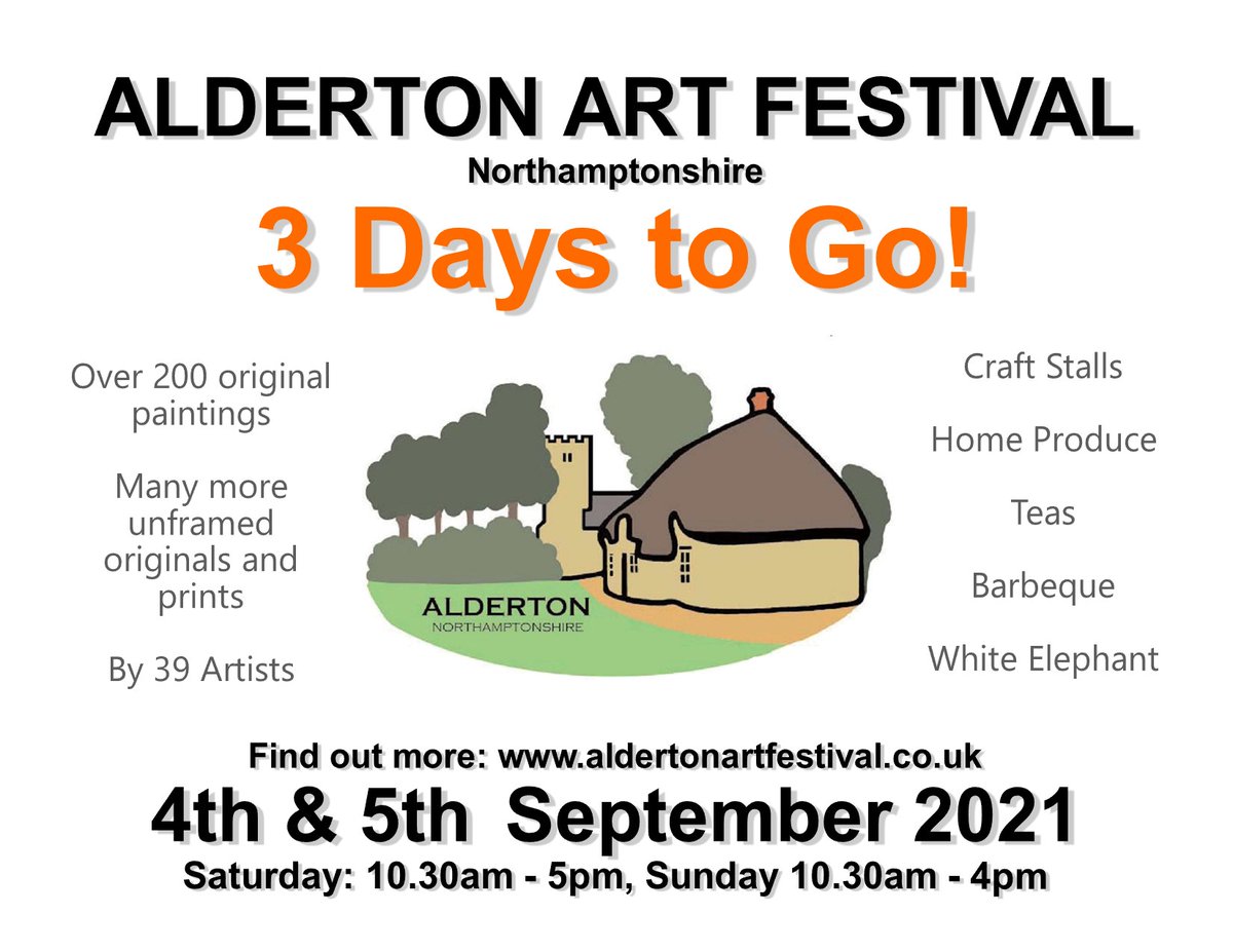 Just a few more days to go until we open our doors on our 45th Alderton Art Fetival!