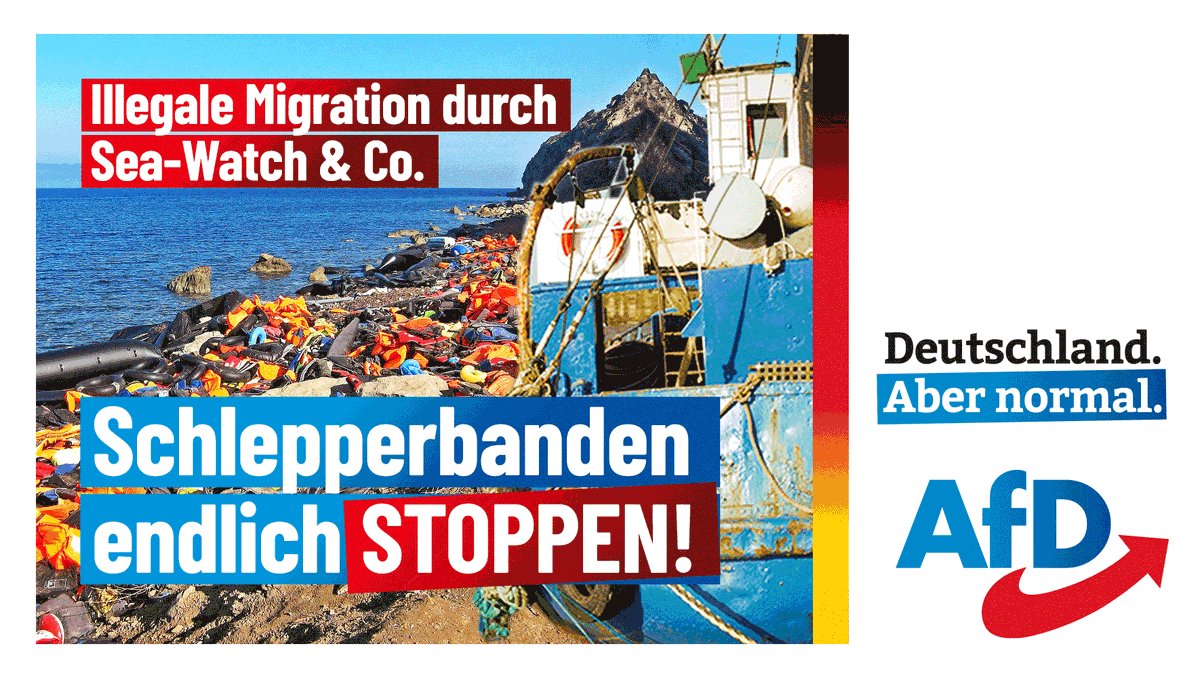 +++Immer mehr Indizien: „Seenotretter“ paktierten offenbar mit Schleppern+++

Anstatt grünen Moral-Imperialismus zu predigen, müssen wir die „#Seenotretter“ viel kritischer beleuchten, #Schlepperei konsequent bekämpfen und unsere #Grenzen schützen. #AfD 

afdkompakt.de/2021/09/01/imm…