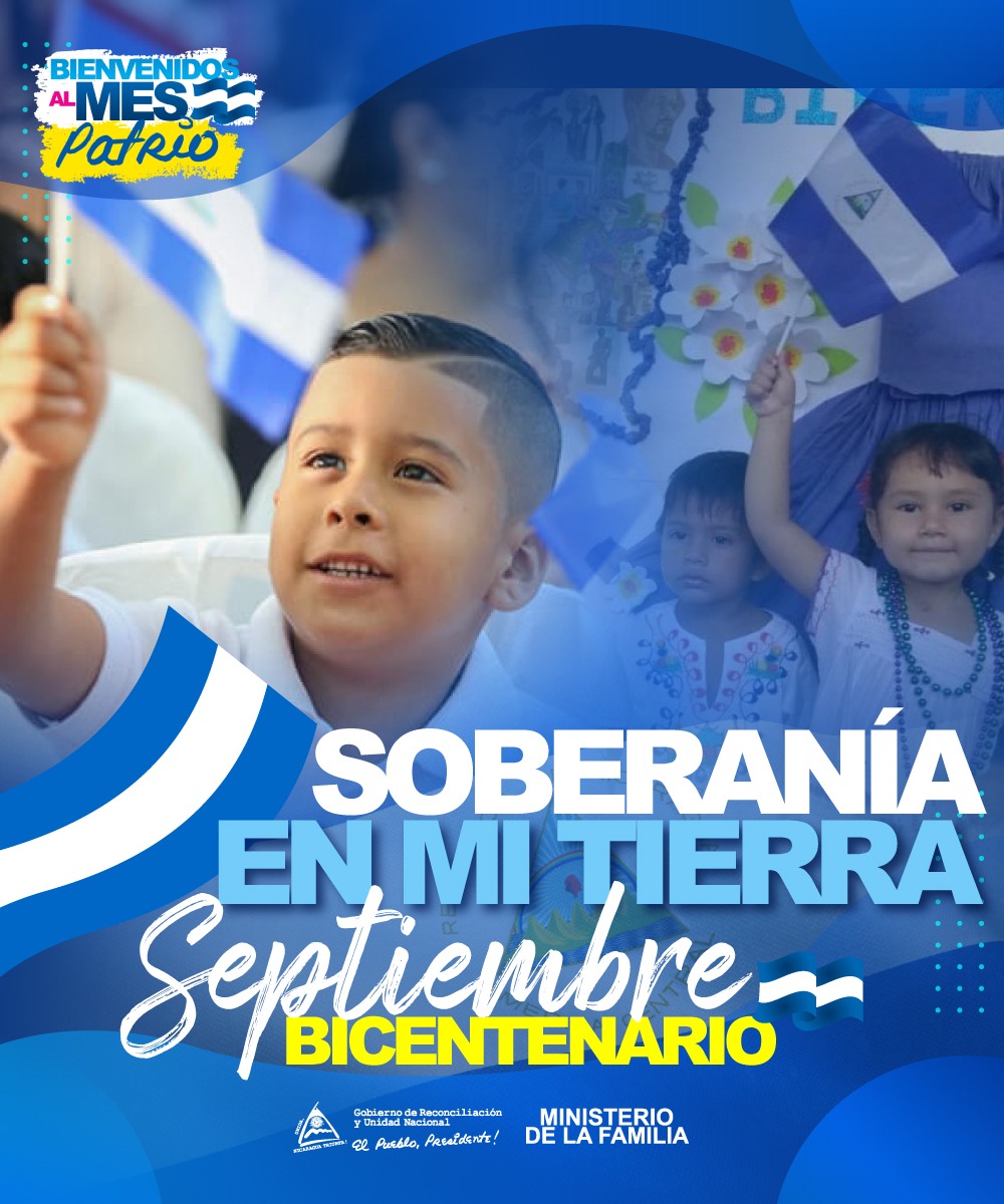 #01septiembre 

Bienvenido mes patrio.

🇳🇮🇳🇮🇳🇮🇳🇮🇳🇮🇳🇮🇳🇮🇳🇮🇳🇮🇳🇮🇳🇮🇳🇮🇳🇮🇳🇮🇳🇮🇳🇮

Celebramos Septiembre Bicentenario 
#PatriaLibreYVictoriosa 
@nica_rojaynegra @nic_melcocha @M0R1TA_