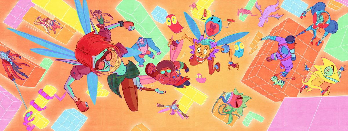currently working on ideas for what i think is going to be quite possibly my favourite <a href="/rumpusparty/">Rumpus</a> banner to date and i would just like to give a big shout out to these guys who have let me go absolutely buck wild with colours and character design for the past 8 years