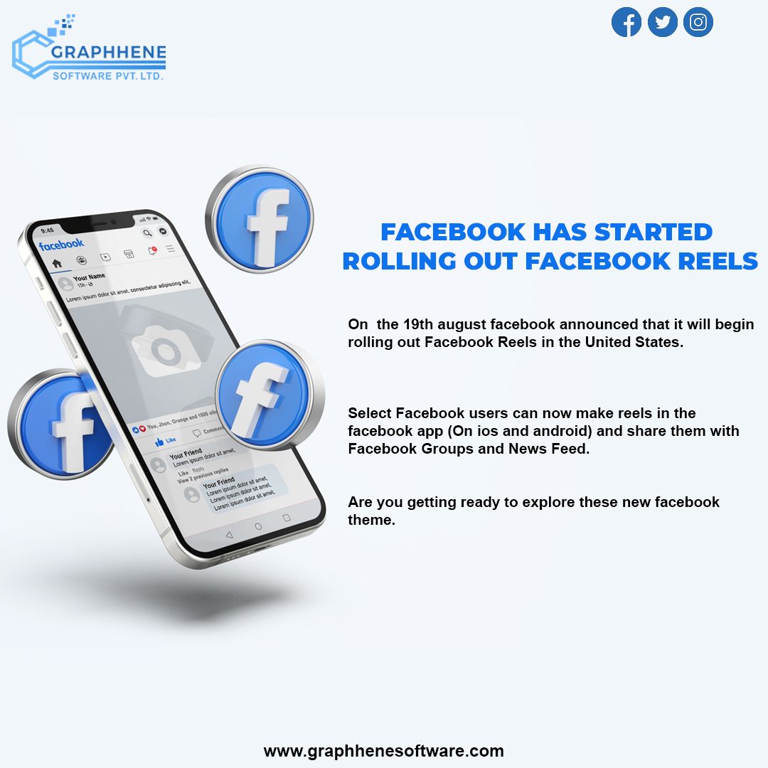 Graphhenesoft's tweet image. Now.. pull up your socks and start rolling Facebook reels! As, the Facebook has come up with this new update of rolling out reels. So, Enjoy the new feature of Facebook and also make it usable for your Digital Marketing tactics.
#Graphhene #socialmedia #linkedin #digitalmarketing