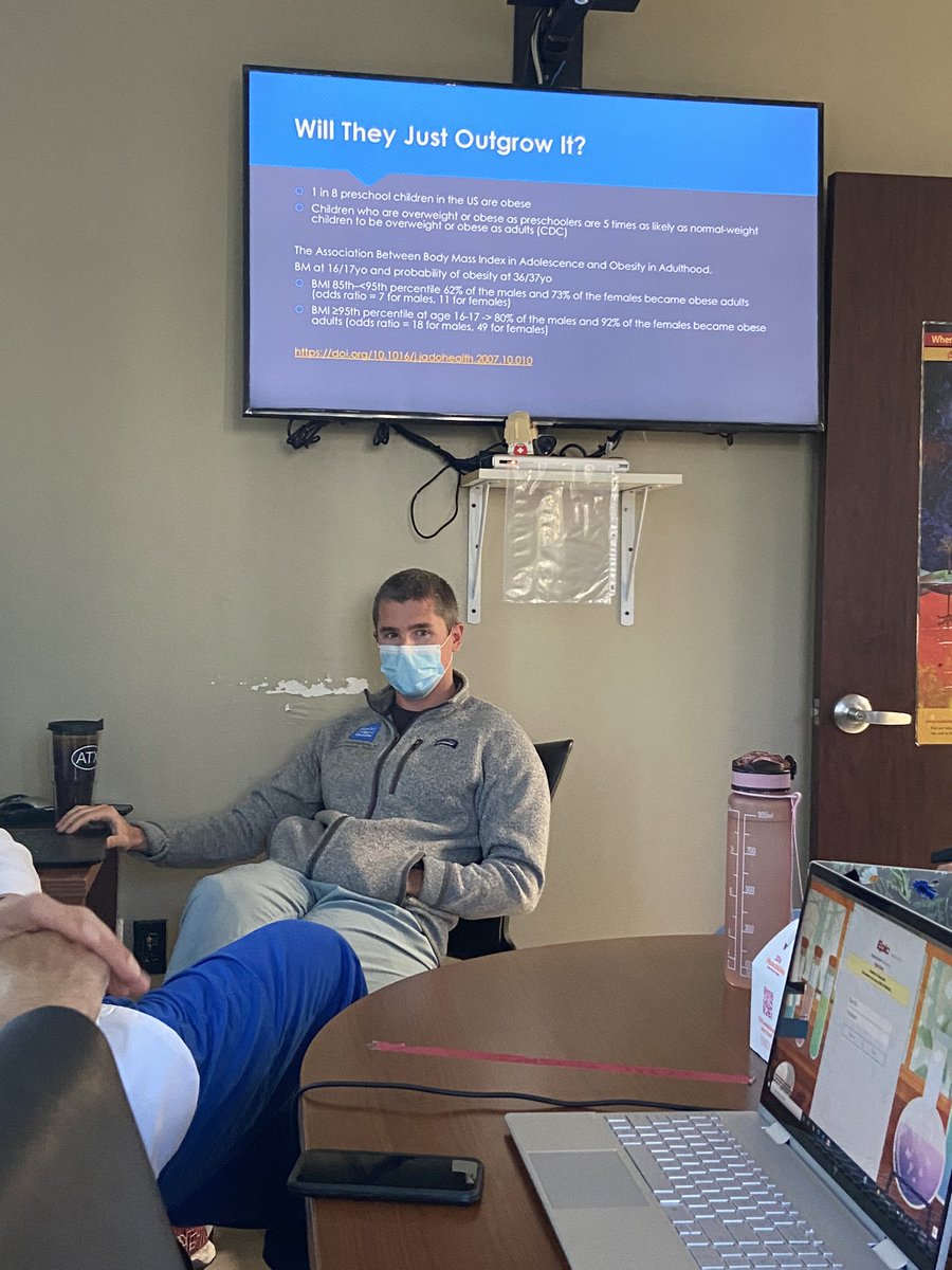 BrandonLucari's tweet photo. Childhood obesity, @bschnett giving a IMPORTANT talk to @BCM_Pediatrics residents. 1 in 8 preschool children in the US are obese. @JAMA_current just published that during COVID weight gain in 5-11 y.o. is higher than past 20 years. Continue to promote healthy eating @MyPlate https://t.co/9D2Su7Nj2d
