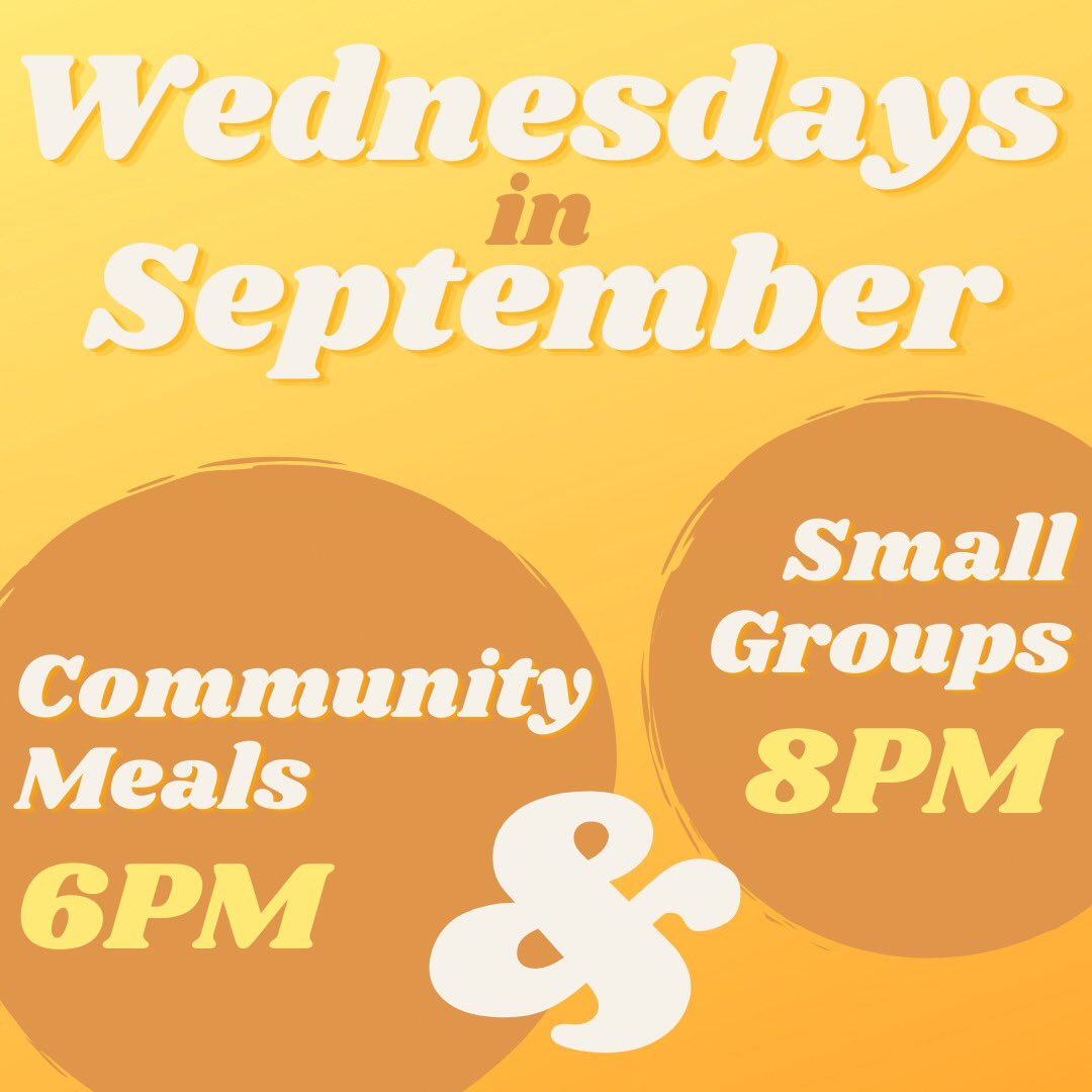 CMU_Wesley's tweet photo. Join us at 6PM on our front lawn for a beginning-of-the year cookout! We're cooking up burgers, hotdogs, and veggie burgers.Bring your friends, the meal is free!

Stick around for a Participatory Bible Study at 8PM! We'll learn how to read our bible stories with imagination! https://t.co/6QvvMClbVO