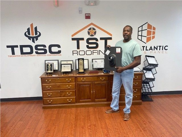 LifetimeTool's tweet photo. Lifetime Tool is honored to have its #UltimatePipeFlashing being used by https://t.co/wzpabVOPMS and Tidewater Development Services Corporation. Project Manager Mike Clark is seen here with our #UltimatePipeFlashing

#project #building #construction @BeaconBuilds @MalarkeyRoofing https://t.co/t9ahV7Dk5l