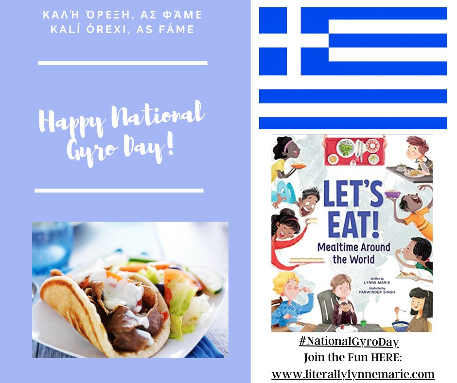 Literally_Lynne's tweet photo. September 1 - Let's Celebrate #NationalGyroDay Can your child guess the country from the language, flag or food? #CelebrateCulture
#LetsEatMealtimeAroundtheWorld #BeamingBooks
@ParwinderSinghArtist
@BeamingBooksMN #PixieVacationsbyLynneMarie https://t.co/unCjvzkLFC