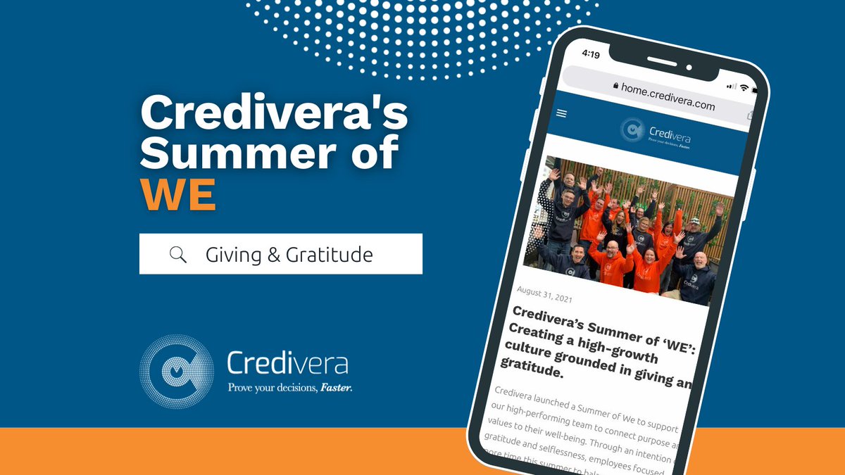 crediveratech's tweet image. Creating a high-growth culture grounded in giving and gratitude was our focus this summer. The Credivera team made time to give back to the community, spent time with other fellow Calgarians, and supported future entrepreneurs. Explore here: bit.ly/3t0wRbc
#techyyc