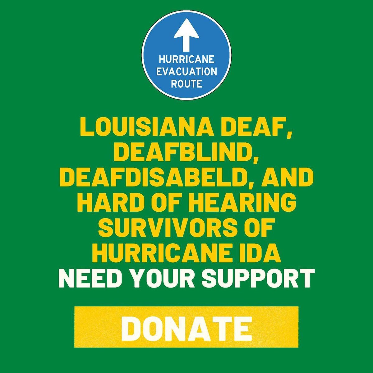 September is Deaf Awareness Month! This month is the time to highlight DDBDDHH individuals, however in SE Louisiana are still without power, water, and damages Please consider donating to the LAD’s GoFundMe to support our community members. Thank you!
gofund.me/627e152e