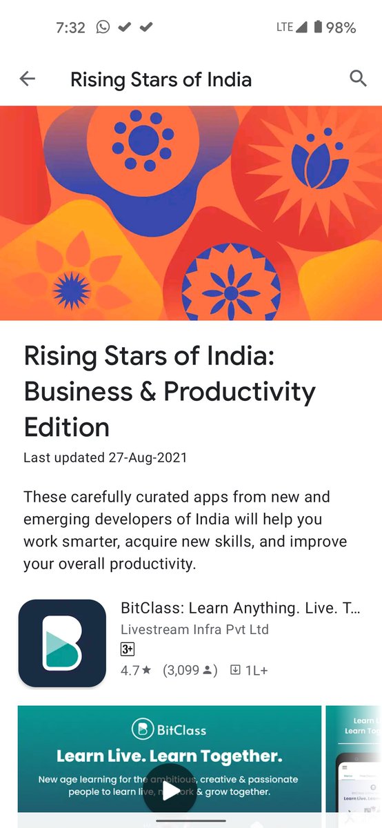 PrajjwalPorwal's tweet photo. Congrats @HeyTaskito @jayrambhia !!!!
#Taskito has been featured in @GooglePlay Rising Stars of India apps!!🥳🥳🥳 https://t.co/JANgpMYqxD