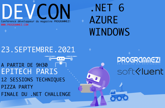 C’est la rentrée ! Alors pour se remettre en ordre de marche, quoi de mieux qu’une journée spéciale #DotNet 6, #Azure et #Windows ? 

Participez à la DevCon #11 le 23 septembre à <a href="/Epitech/">Epitech</a>. Un événement organisé par <a href="/progmag/">Magazine Programmez!</a>  

Inscrivez-vous ici : programmez.com/content/progra…