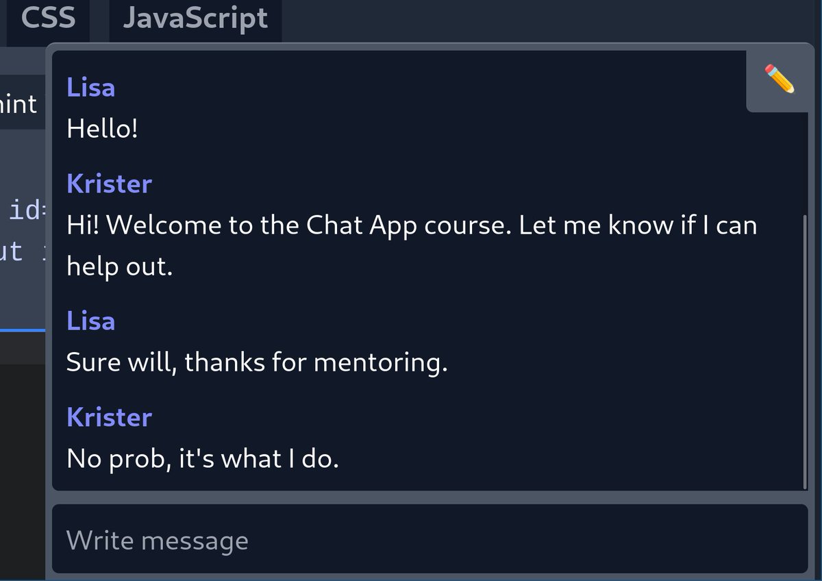 tinkr_tech's tweet image. Update. 1:1 chat between student and teacher. Classroom students don&apos;t need to be embarrassed with questions and online students can easily talk to the mentor (me, Krister!).
