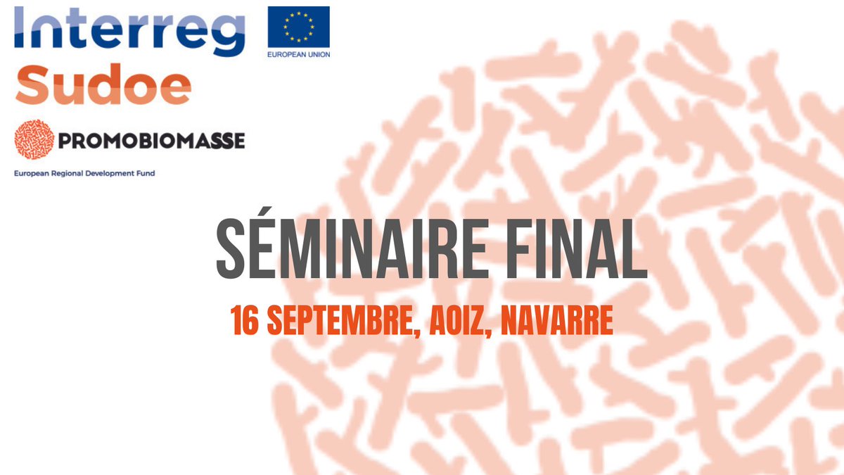 promobiomasse's tweet photo. Le projet Promobiomasse touche à sa fin. Le jeudi 16 septembre, le séminaire final du projet aura lieu au centre de collecte de biomasse d'Aoiz (Navarre). L'événement réunira les experts participant au projet, les organisations partenaires et les représentants institutionnels. https://t.co/d65Xy5lFEU