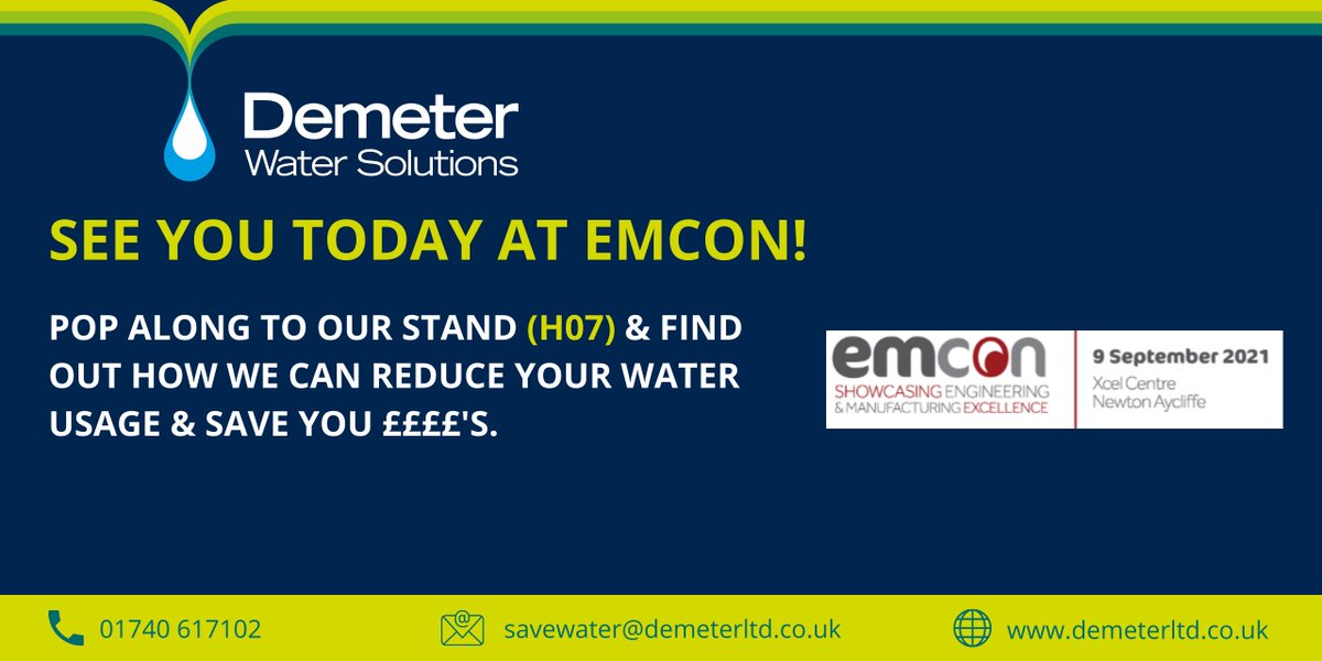 Demeter Water Solutions (@demeterwatersol) on Twitter photo Today's the day!
We’ve got our banners, props, digital business cards and giveaways all ready for today’s <a href="/emconshow/">EMCON Engineering & Manufacturing Show North East</a> show.
See you all later!
#EMCONshow Today's the day!
We’ve got our banners, props, digital business cards and giveaways all ready for today’s <a href="/emconshow/">EMCON Engineering & Manufacturing Show North East</a> show.
See you all later!
#EMCONshow