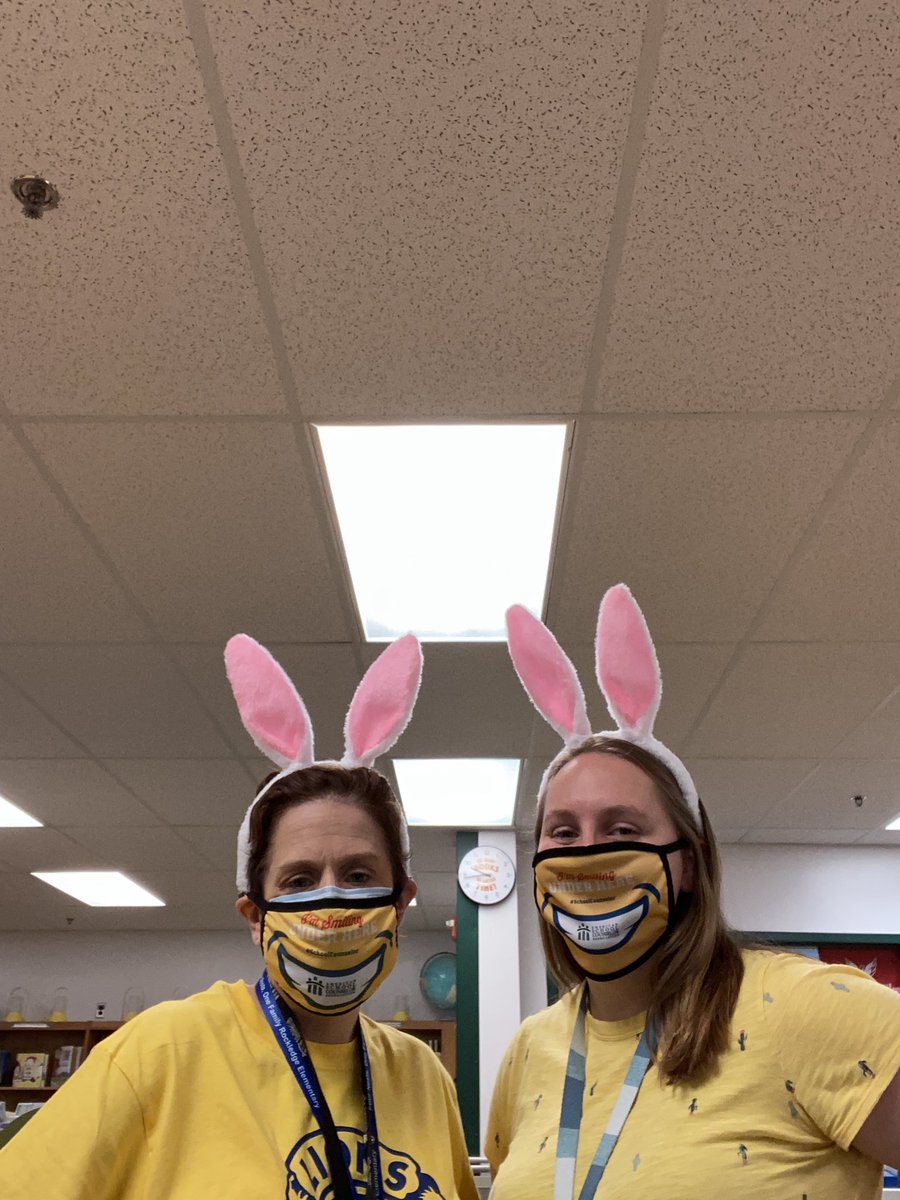 School counselors have their listening ears on today @RockledgePWCS today we are reading The Rabbit Listened to let students know what we as do. #pwcscounseling #rkescounseling we are also rocking the yellow for our kinder kids. @MeredithGlaze @PWCSFutureReady @CoriDoerrfeld