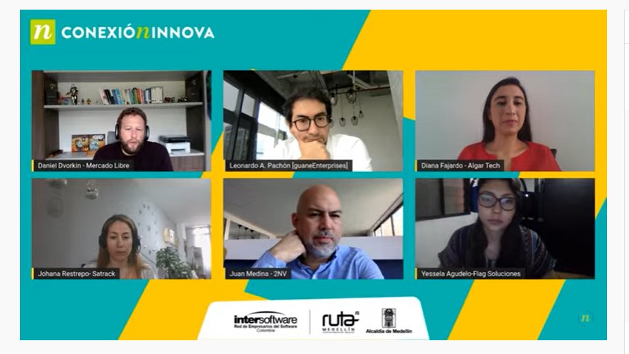 InterSoftwareCo's tweet image. #ConexiónInnova | Estamos en todos los frentes y del lado del cliente para atacar las necesidades que existen como tal y crear nuevos productos. @Ruta_N, @Mercadolibre, @FlagSoluciones, @SatrackColombia, #AlgarTechLatam, #2nv, #GuaneEnterPrises.