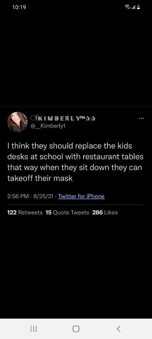 Hey <a href="/fordnation/">Doug Ford</a>, can we make restaurant tables mandatory in all schools so our kids can breathe and concentrate in class, instead of wearing socks on their faces?