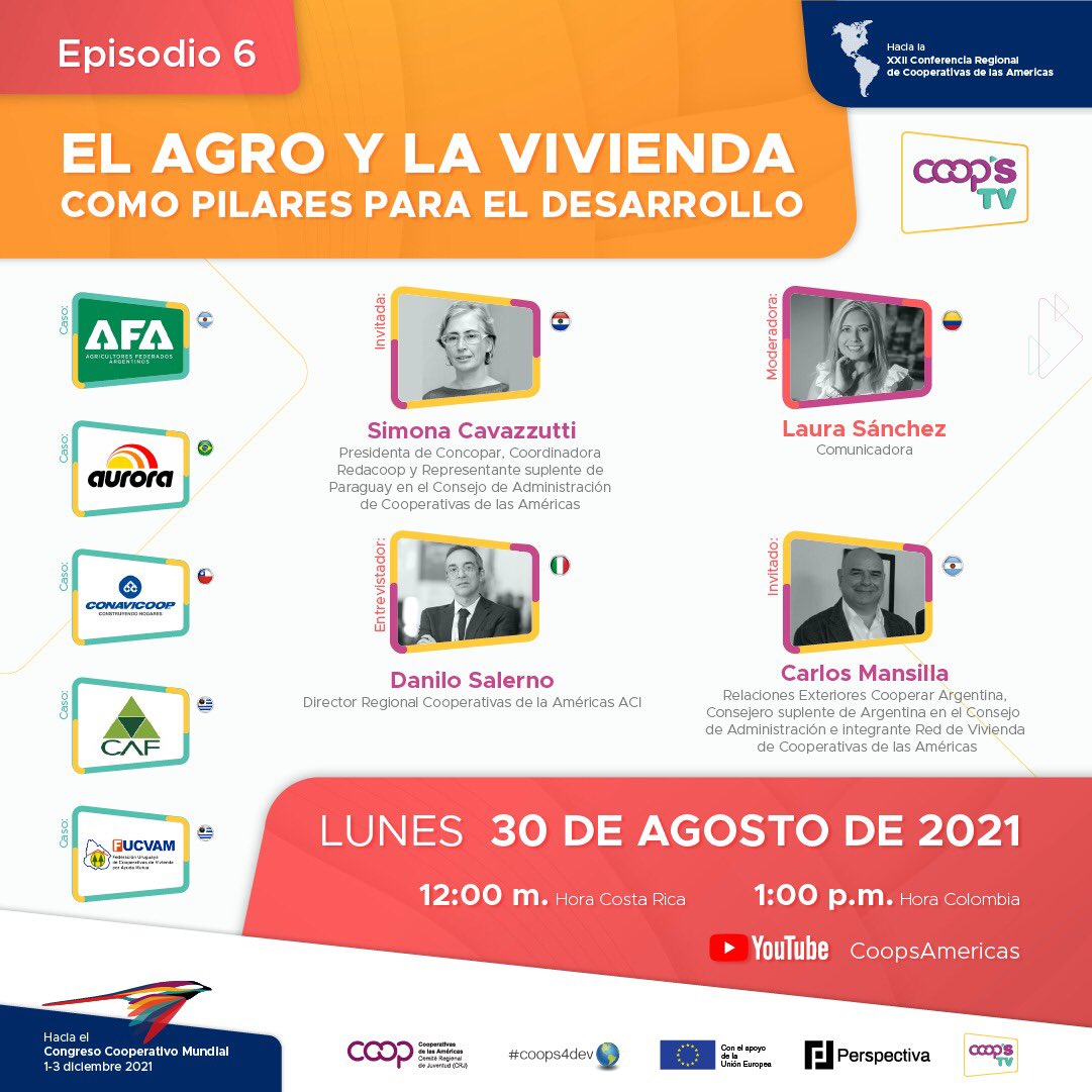 Dan_Saler's tweet photo. El Agro y la Vivienda son, para @CoopAmericas, pilares de un desarrollo más sostenible. Y son elementos de nuestra #identidad #cooperativa. Le hemos dedicado el 6️⃣ episodio de #CoopsTv porque no son sólo sectores económicos sino tienen a que ver con la #dignidad y los #derechos https://t.co/dK0Og8hpj3