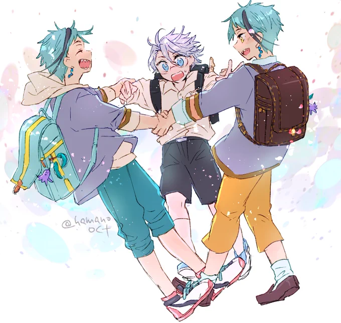 ※イドアズ、現パロ? ショタ 
昨日のショックから癒やされたくてちみっこ描いてた。 