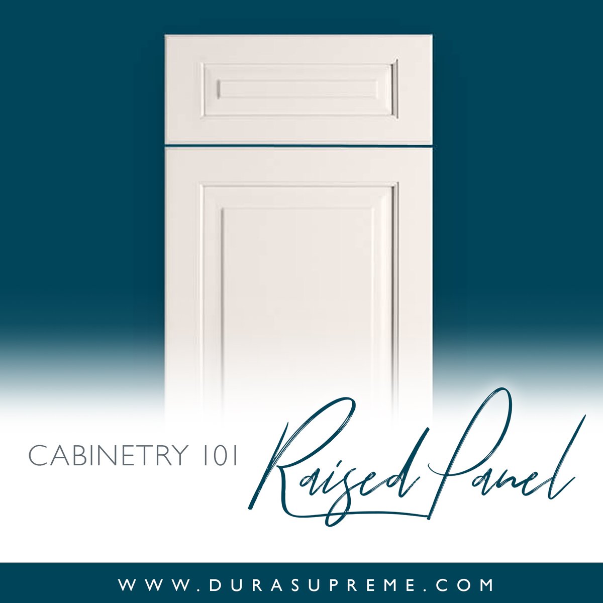 durasupreme's tweet image. What is a Raised Panel #CabinetDoor? This type of #DoorStyle has a raised center panel with a specific profile or contour or both. #RaisedPanel cabinet doors work well for traditional and transitional looks. Learn more!
durasupreme.com/cabinetry-term…