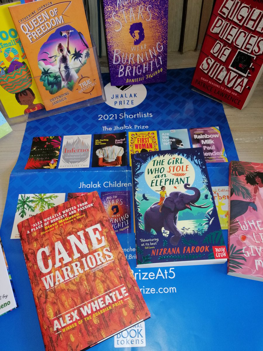 TGSlib's tweet photo. Visited @OrbBookshop this afternoon with a member of staff and 3 pupils from Gordon Primary. We were invited to share the books that were shortlisted for the @jhalakprize. Thanks to Orbs and to the pupils. All the books and TGS selection below. https://t.co/eUEY2iEgA8