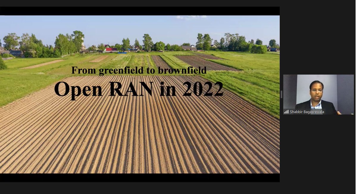 jjking24's tweet photo. "Private 5G is where Open RAN can shine with flexibility and configurability." - Shabbir Bagasrawala @Altiostar during @rcrwireless #openRAN2022 webinar https://t.co/HaBgoiKNy8