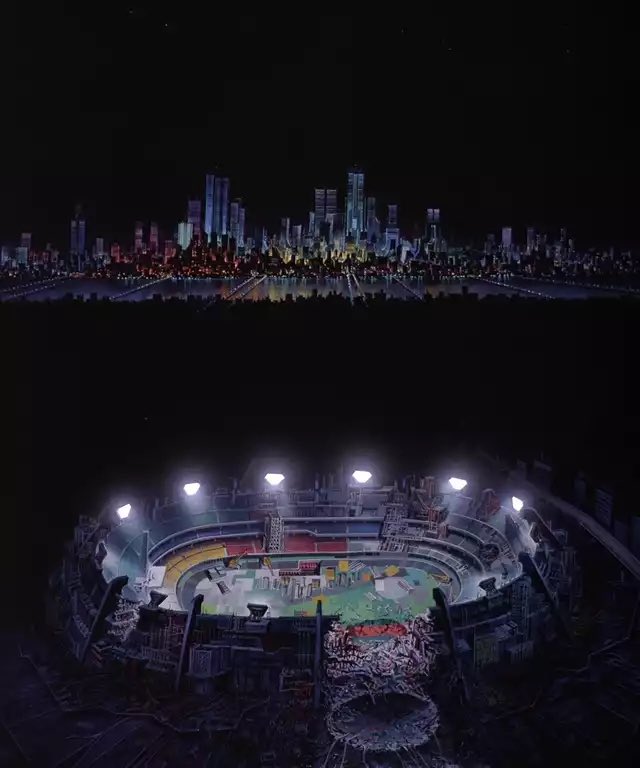 ddoniolvalcroze's tweet image. Backgrounds from Akira (1988, Katsuhiro Otomo)