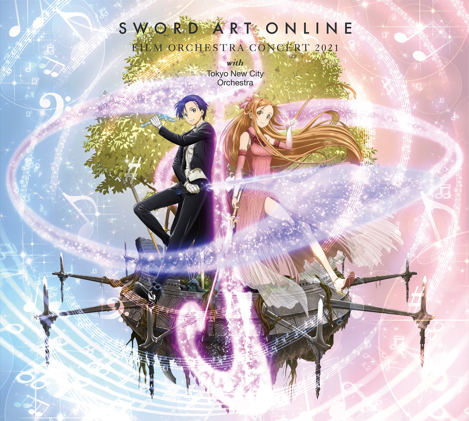 アニメ ソードアート オンライン 公式 Sao フィルムオーケストラコンサート21 With 東京ニューシティ管弦楽団 10 29 金 発売 公演内スクリーンにて上映した特別編集アニメ映像を全35曲分 さらに東京公演のライブ映像を収録 鈴木豪さん描き