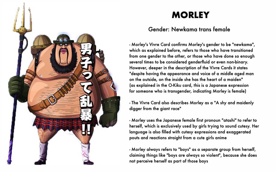one piece morley transgender character