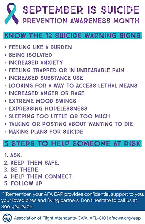 It’s okay to not be okay.
It’s okay to ask for help.
It’s okay to be vulnerable.

You are not alone.
You are not broken.
You are loved.

Do not hesitate to reach out. 

#SuicidePreventionMonth