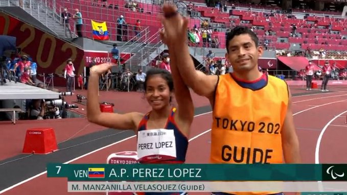 .<a href="/PizarraVen/">Pizarra Deportiva</a> felicita a Alejandra Paola Pérez López por ganar medalla de bronce en la carrera de 400 metros categoría T12 en los Juegos Paralímpicos Tokio 2020. ¡¡¡QUE VIVA LA VENEZUELA DEPORTIVA DEL COMANDANTE HUGO CHÁVEZ!!! .@psuv_yelitze .<a href="/MPPEDeportes/">DeportesMPPE</a> .@MPPEDUCACION .@Mppjd_