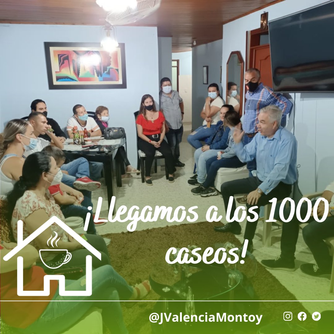 jvalenciamontoy's tweet photo. Logramos llegar a 1000 hogares de los Risaraldenses, en donde nos han abierto sus puertas para lograr escuchar sus ideas y entender sus necesidades. La meta son #5000Caseos #Avanzamos #PorRisaralda #HágalePues https://t.co/kfZr8oiiIY